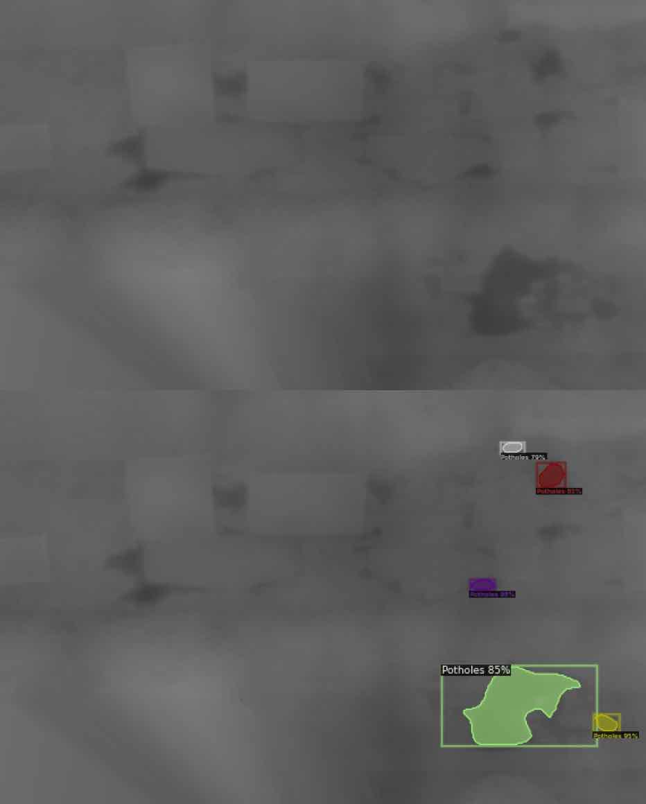 Depth detection results