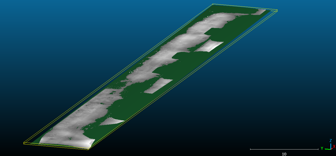 Projection of points in 3D space to the fitted road surface