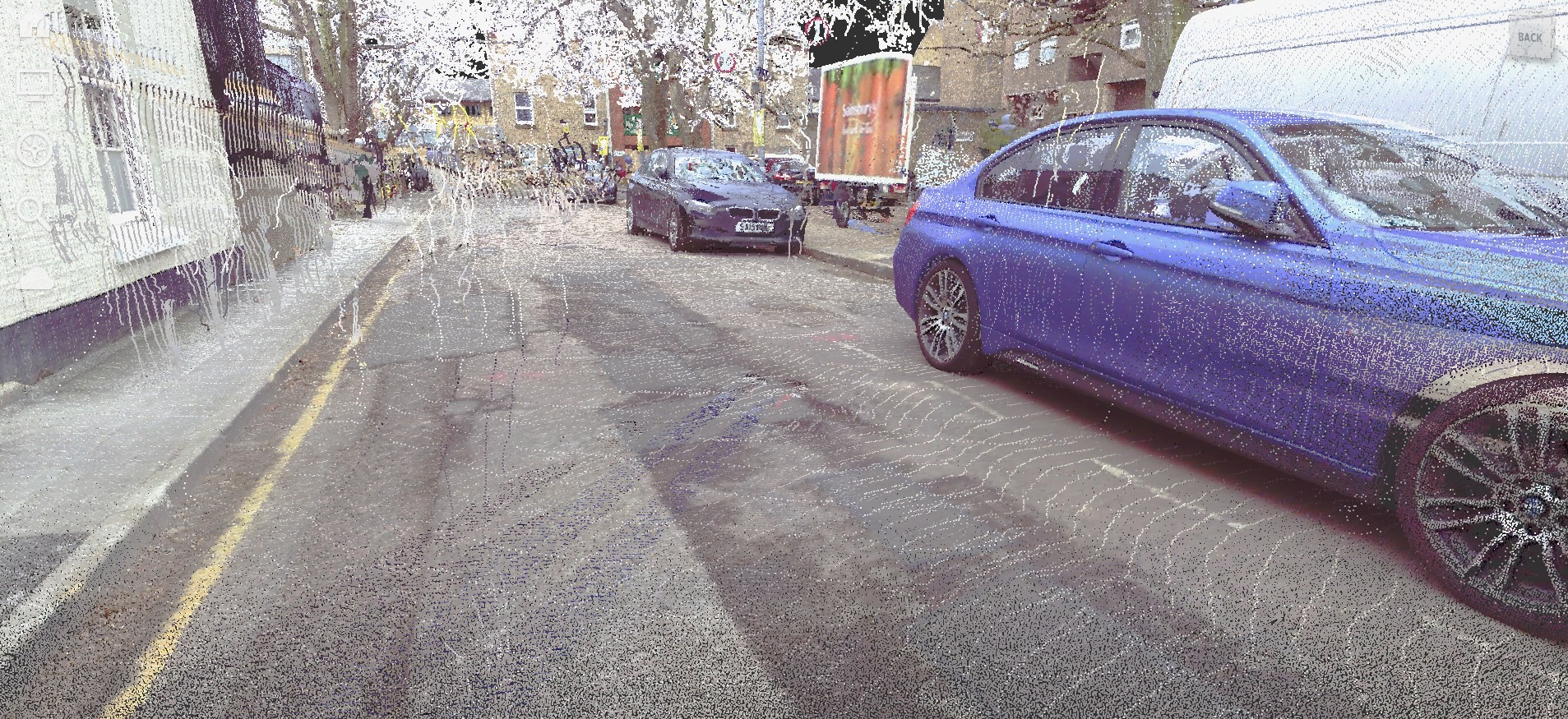 Raw, registered point cloud data